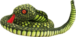 Serpent vert en peluche 100 cm