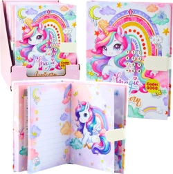 Journal pour enfants avec code et mélodie Licorne – pages colorées