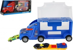 Camion porte-voitures en plastique avec petites voitures, 28 cm, 2 couleurs
