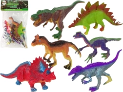 Set de figurines de dinosaures colorées (6 pcs)