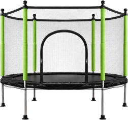 Trampoline pour enfants avec filet et balles, 140 cm, verte