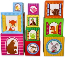 Tour empilable Lelin Cubes de la forêt