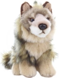 coyote en peluche assis 18 cm
