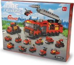 Kit de construction de véhicules de pompiers 12 en 1