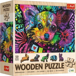 Puzzle en bois Chiot coloré
