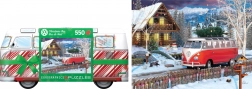 Puzzle EUROGRAPHICS en boîte métallique bus de Noël Volkswagen 550 pièces