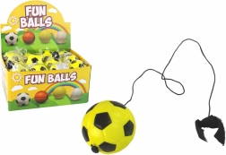 Balle de football yo-yo sur élastique 6 cm – jaune