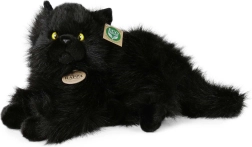 Rappa chat noir en peluche allongé 30 cm éco-responsable