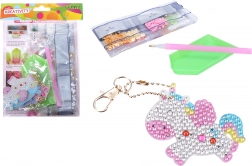 Set créatif de porte-clés avec strass diamant, 5 pcs