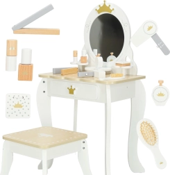 Coiffeuse enfant en bois LULILO Bella avec miroir, tabouret et accessoires