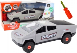 Voiture de montage pour enfants avec tournevis – grise