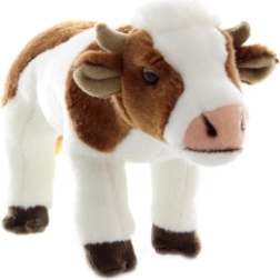 Vache en peluche avec son 25 cm éco-responsable