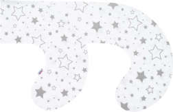 Housse pour coussin d’allaitement en forme de C New Baby – étoiles grises