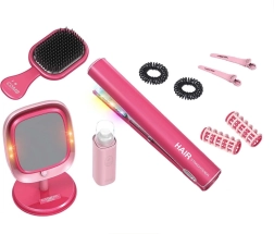 Studio coiffure pour enfants avec lisseur et miroir LED