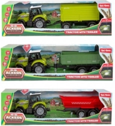 Tracteur en plastique avec remorque à roue libre avec lumière et son