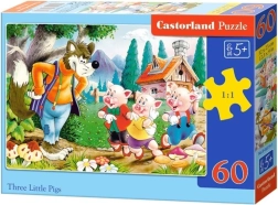 Puzzle enfant Les Trois Petits Cochons, 60 pièces