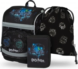 baagl set scolaire 3 en 1 harry potter poudlard lumos – cartable, trousse et sac