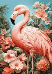 Puzzle Cherry Pazzi Flamant rose 1000 pièces