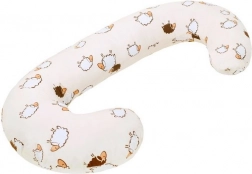 Coussin d’allaitement universel en forme de C New Baby Moutons, beige