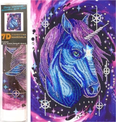 Peinture diamant 7D Licorne étoilée 30 × 40 cm