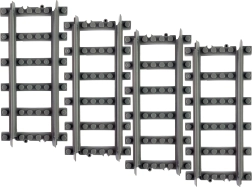 Jeu de construction BLOXO rails droits pour trains et tramways RAPPA – 4 pcs