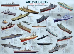 Puzzle EUROGRAPHICS navires de guerre de la Seconde Guerre mondiale 1000 pièces