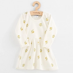 Robe enfant en coton biologique à manches longues New Baby Olives