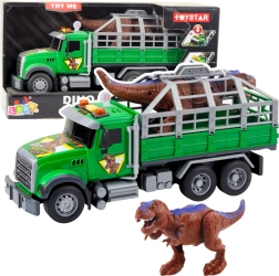 Transporteur vert avec dinosaure avec lumières et sons