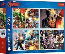 Puzzle 4×250 pièces MARVEL Avengers