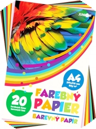 lot de papiers colorés A4, 20 feuilles, 80 g/m², assortiment de 10 couleurs
