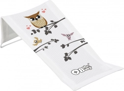 Transat de bain en tissu pour petite baignoire Chouette sage – blanc