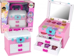 Mallette de beauté pour enfants rose et blanche