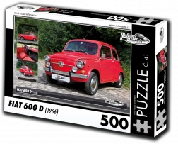 Puzzle Retro Voitures Fiat 600 D (1966) 500 pièces