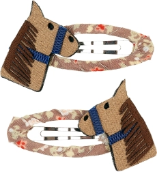 Pinces à cheveux avec motif cheval – 2 pièces