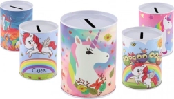Tirelire en métal motif licorne