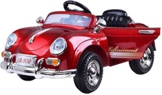 Voiture électrique rétro stylée pour enfants avec 2 moteurs 12 V et télécommande – Laquée