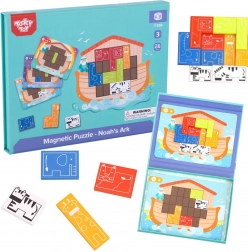 Tooky Toy puzzle logique magnétique Arche de Noé – 26 pièces