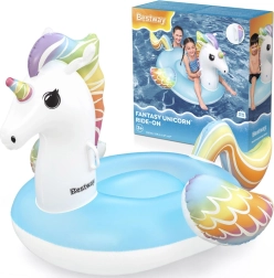 Bestway bouée gonflable licorne avec poignées 155 × 119 cm