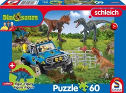Puzzle SCHMIDT SCHLEICH géants préhistoriques, 60 pièces + figurine