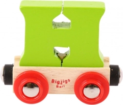 BIGJIGS RAIL wagon pour circuit de train en bois – lettre H