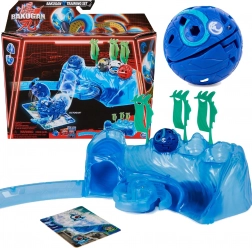 Bakugan Training Set avec figurine Octogan Aquatic Clan bleu – jeu stratégique