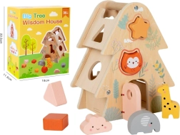 Puzzle éducatif en bois en forme d’arbre – formes colorées pour enfants dès 2 ans