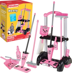 Chariot de ménage Casdon Hetty pour enfants avec serpillière et balai