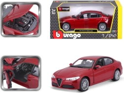 Bburago 1:24 Alfa Romeo Giulia (2016) Rouge métallisé 18-21080
