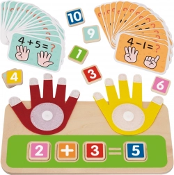 Tooky Toy jouet éducatif en bois pour apprendre à compter sur les doigts