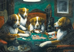 Puzzle chiens jouant au poker 1000 pièces