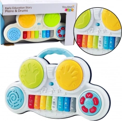 Petit piano interactif pour enfants avec tambours et sons d’animaux