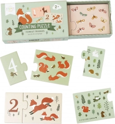 Puzzle d’association pour apprendre à compter – licornes – Comptage