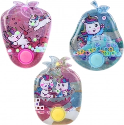 Jeu d’eau de poche avec motif de licorne multicolore