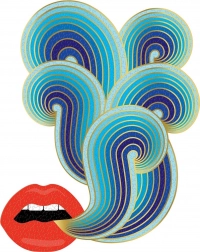 Puzzle métallisé en forme GALISON JONATHAN ADLER – lèvres (750 pièces)